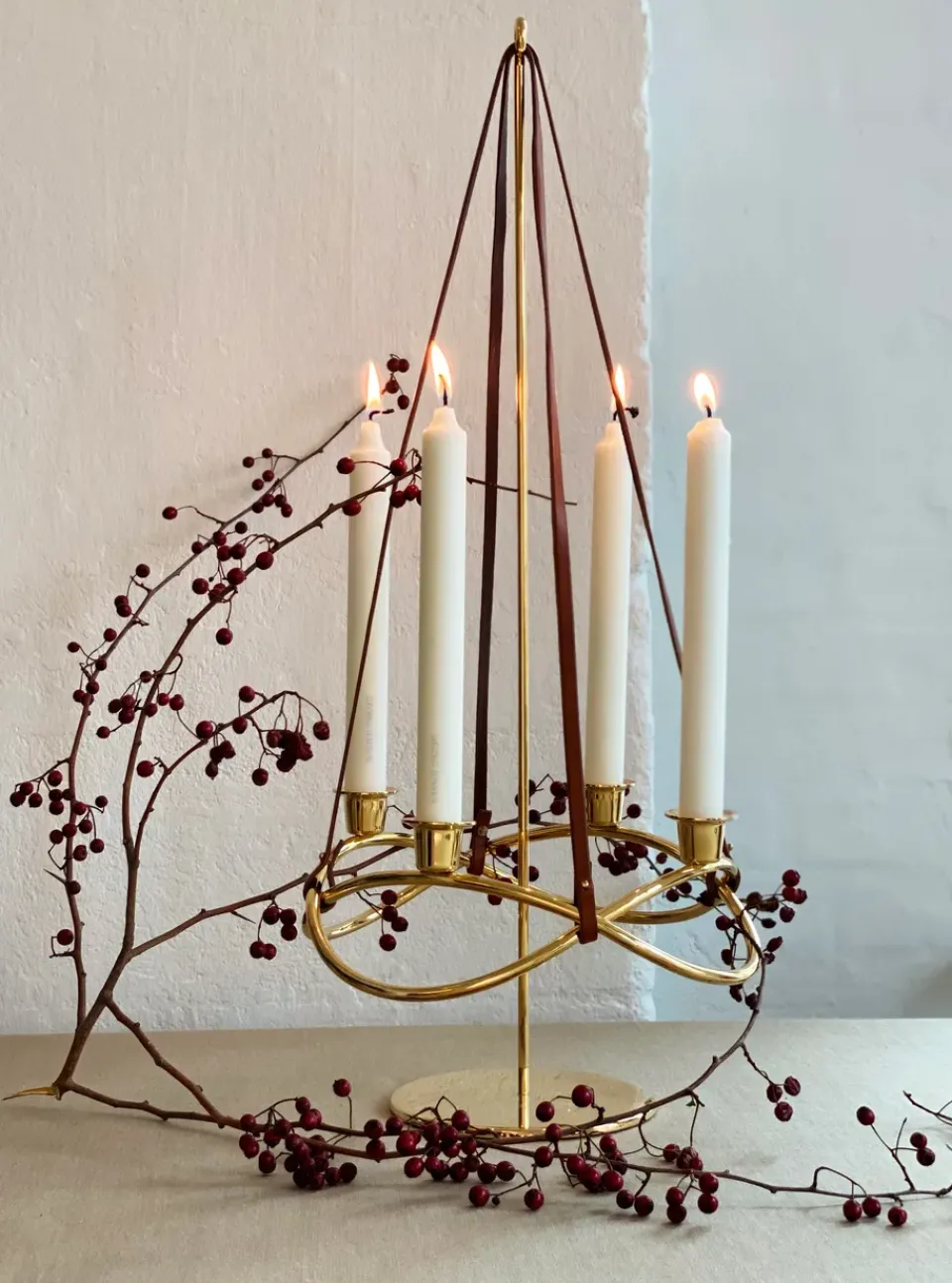 Online Georg Jensen Candelabro Season Ø26 cm, chapado en oro Color dorado
