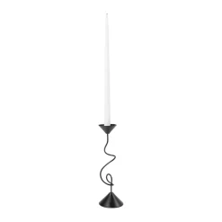 New Broste Copenhagen Candelabro Selma 26,5 cm, Black Negro
