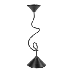 New Broste Copenhagen Candelabro Selma 26,5 cm, Black Negro