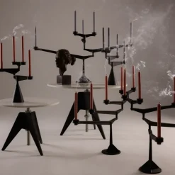 Best Tom Dixon Candelabro Spin mini, Negro