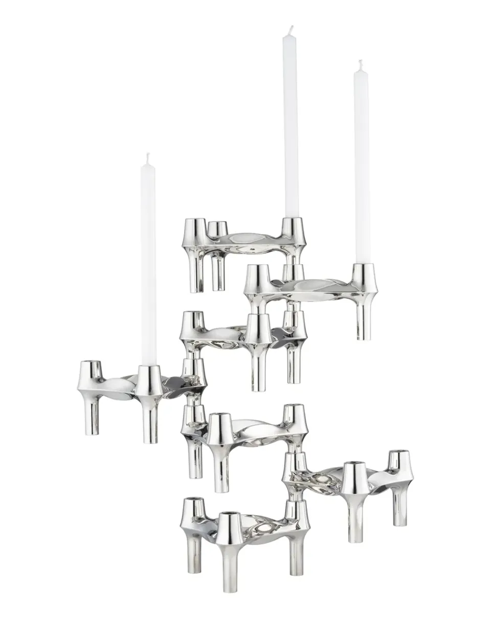 Sale STOFF Candelabro Nagel BMF, cromo Plateado