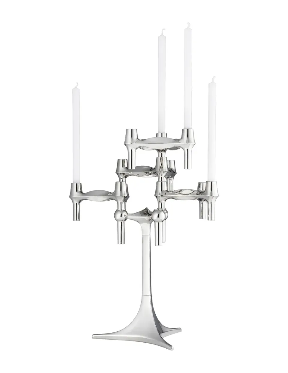 Sale STOFF Candelabro Nagel BMF, cromo Plateado