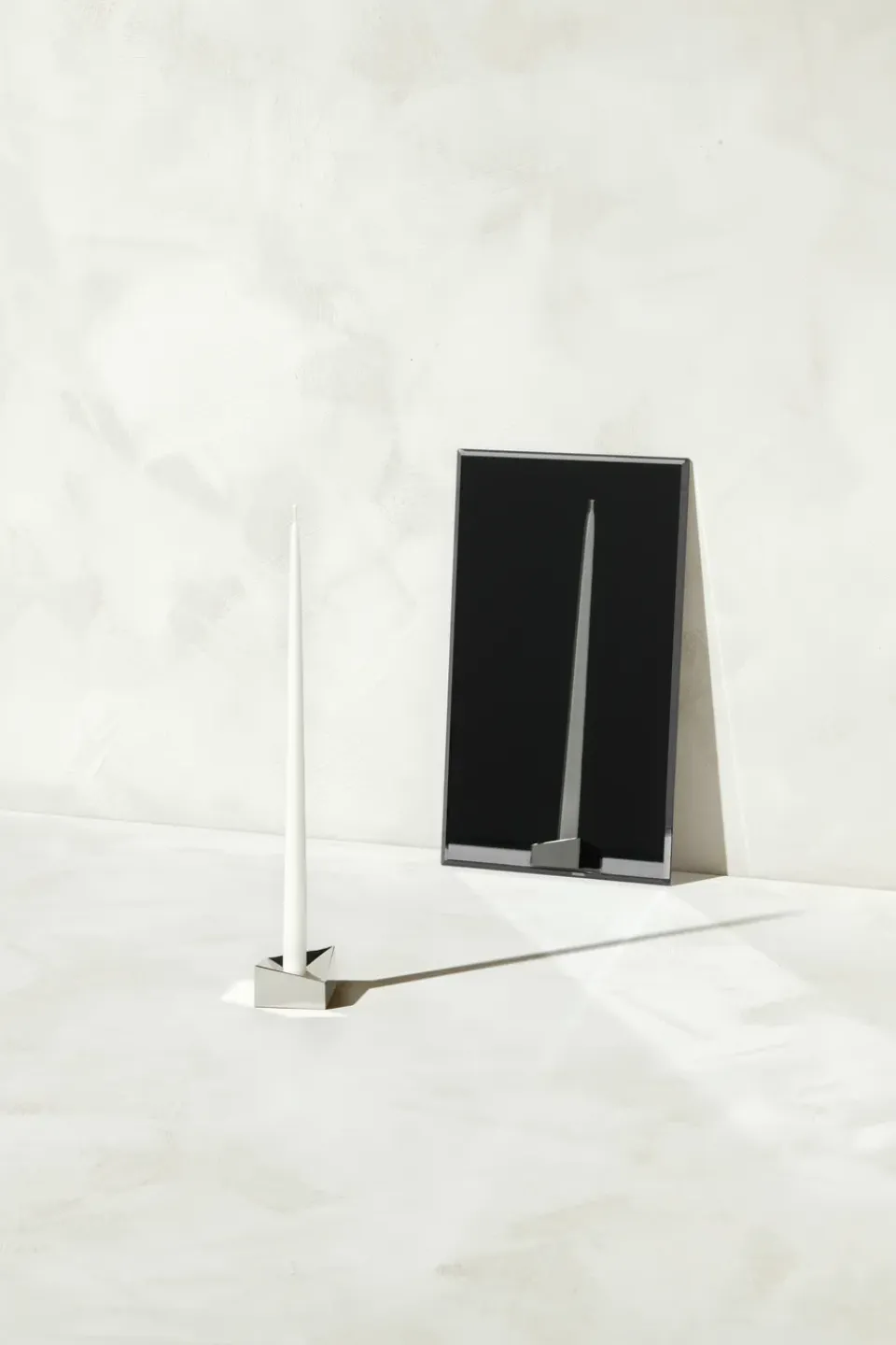Clearance STOFF Candelabro Nagel reflect small 2,7 cm, cromo Plateado