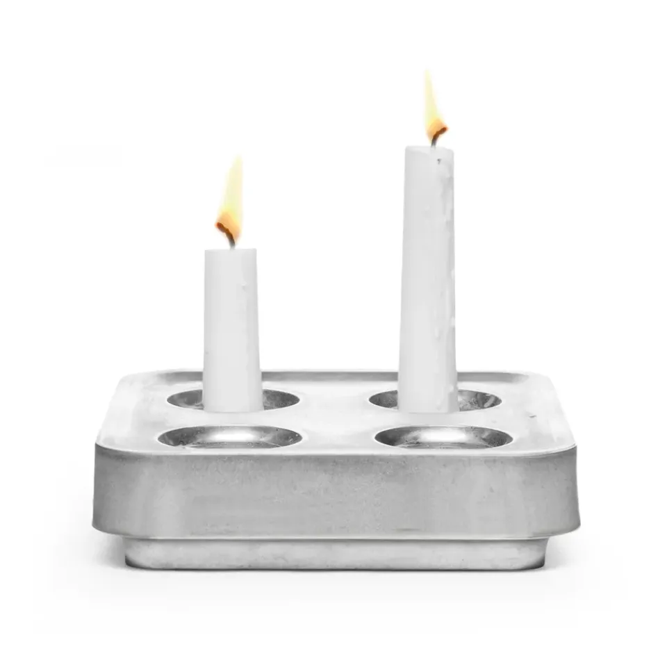 Best Born In Sweden Candelabro Stumpastaken Fyran, Aluminum Plateado