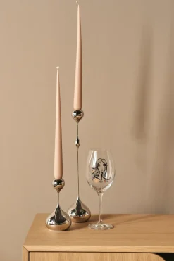 Online KLONG Candelabro Tender pequeño, Nickel Plateado
