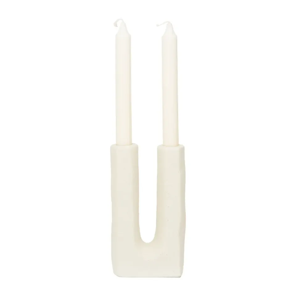 URBAN NATURE CULTURE Candelabro Tomas 11cm, Off white Blanco