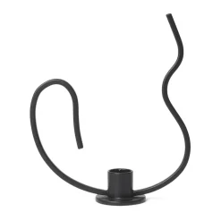 Online Ferm Living Candelabro Valse low, Negro