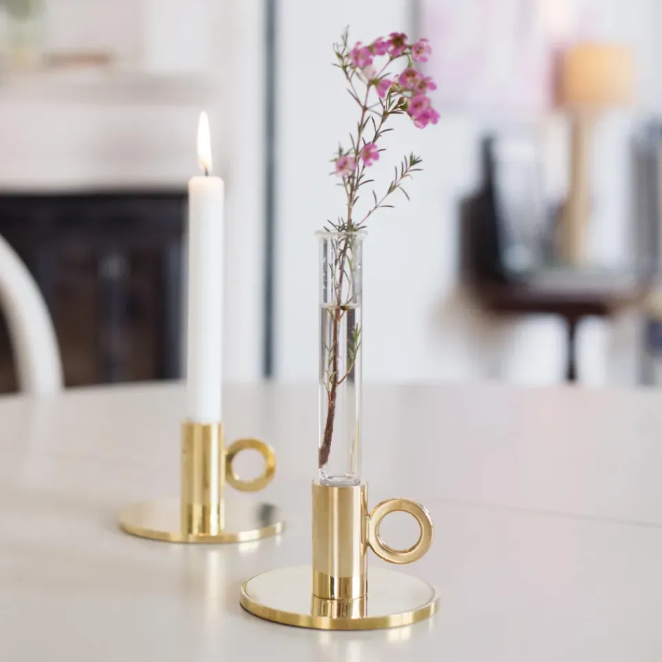Online KLONG Candelabro Vesper, latón Color dorado