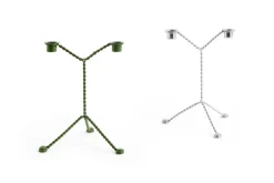 Best HAY Candelabro Wire, Mirror Plateado