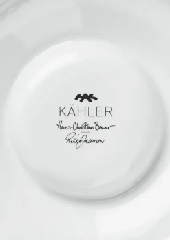 Sale Kähler Canelabro para vela gruesa Hammershøi Christmas Ø13 cm, Blanco