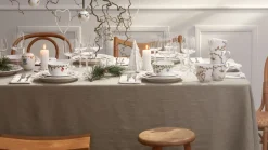 Sale Kähler Canelabro para vela gruesa Hammershøi Christmas Ø13 cm, Blanco