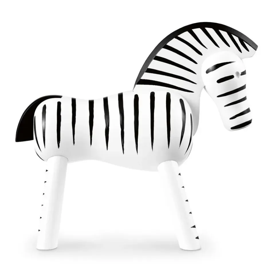 Kay Bojesen Denmark Cebra de madera, negro-blanco Marrón