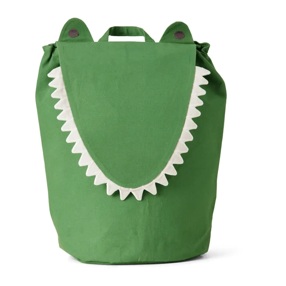 Ferm Living Cesta almacenaje Crocodile 30x50 cm, Artichoke green Verde