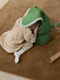 Ferm Living Cesta almacenaje Crocodile 30x50 cm, Artichoke green Verde