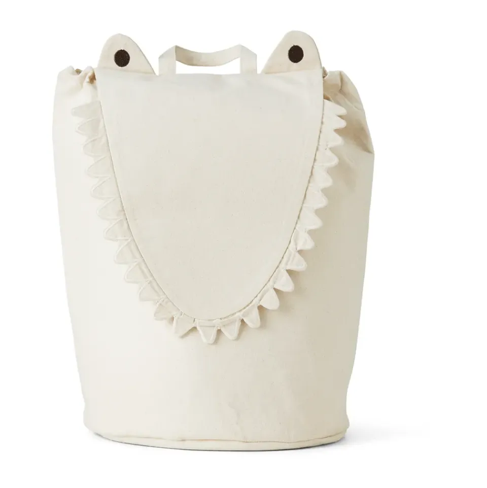 Best Ferm Living Cesta almacenaje Crocodile 30x50 cm, Undyed Blanco