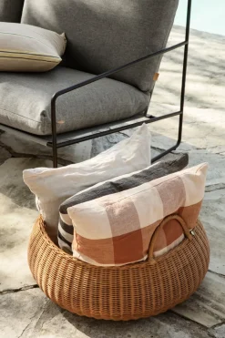 Ferm Living Cesta Braided baja, Natural Marrón