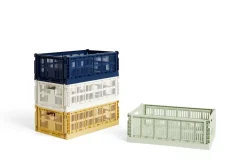 Clearance HAY Cesta Colour Crate L 34,5x53 cm, Off-white Blanco