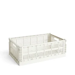 Clearance HAY Cesta Colour Crate L 34,5x53 cm, Off-white Blanco