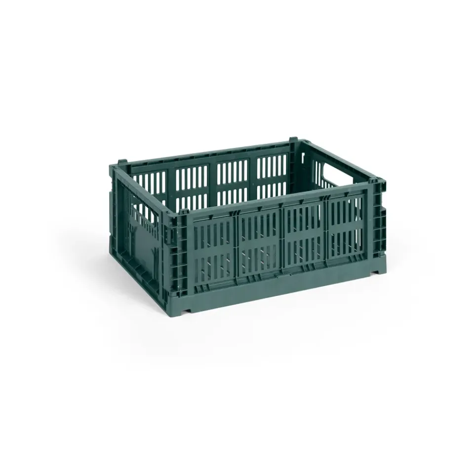 Hot HAY Cesta Colour Crate M 26,5x34,5 cm, Dark green Verde
