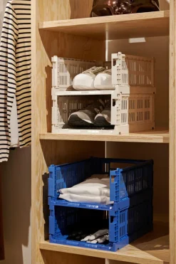 Outlet HAY Cesta Colour Crate M 26,5x34,5 cm, Electric blue Azul