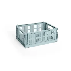 Hot HAY Cesta Colour Crate M 26,5x34,5 cm, Dusty blue Azul