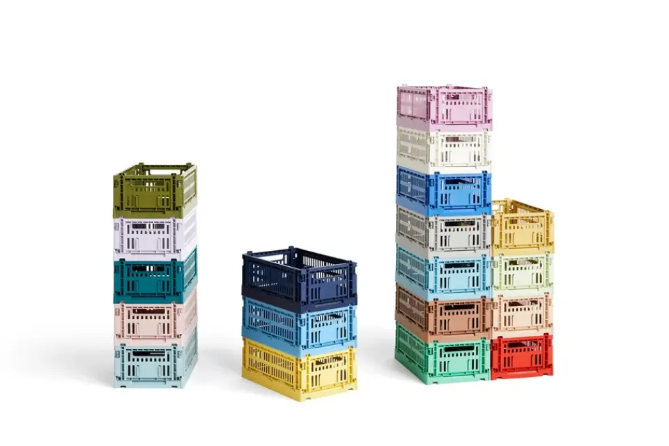 Discount HAY Cesta Colour Crate S 17x26,5 cm, Powder Beige