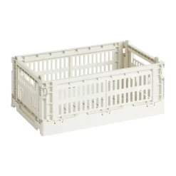 Best HAY Cesta Colour Crate S 17x26,5 cm, Off-white Blanco