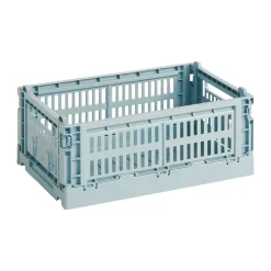 Best HAY Cesta Colour Crate S 17x26,5 cm, Dusty blue Azul