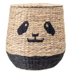 Clearance Bloomingville Cesta con tapa , Panda Marrón