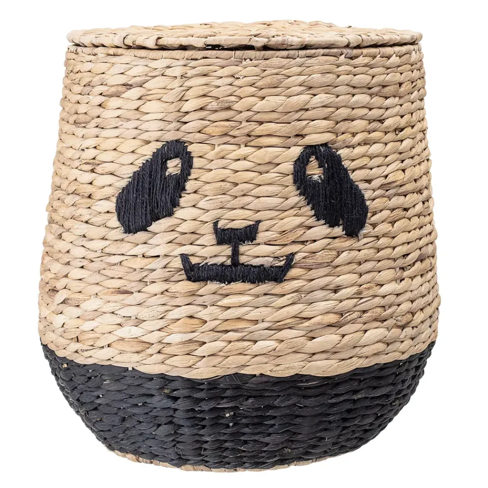 Clearance Bloomingville Cesta con tapa , Panda Marrón