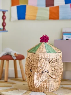 Sale Bloomingville Cesta con tapa Bobo 35x50 cm, Natural Marrón