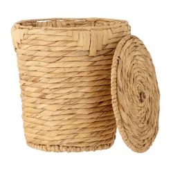 Discount Bloomingville Cesta con tapa Peri, Jacinto de agua Beige