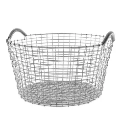 New KORBO Cesta de alambre Classic 35, acero resistente a los ácidos Plateado