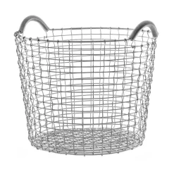 New KORBO Cesta de alambre Classic 24, acero resistente a los ácidos Plateado