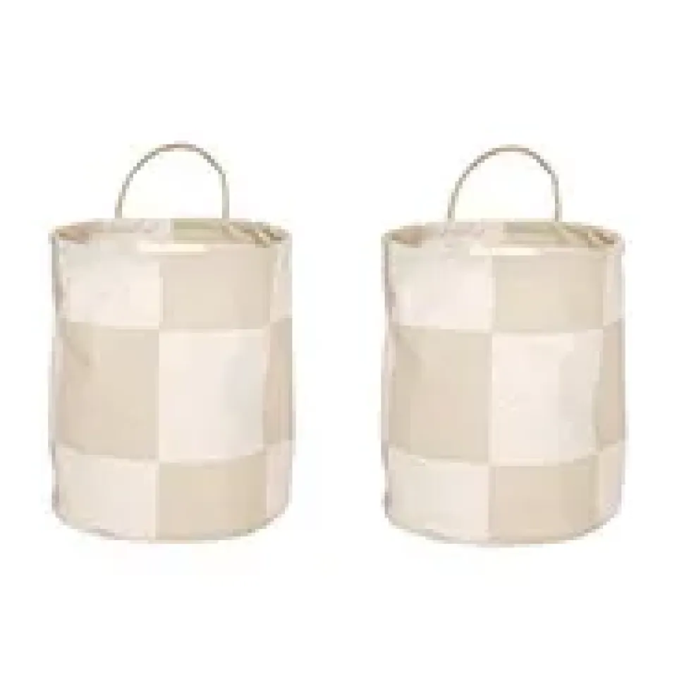 Sale OYOY Cesta de almacenamiento Chess small 2-pack, Clay-offwhite BeigeMarrón