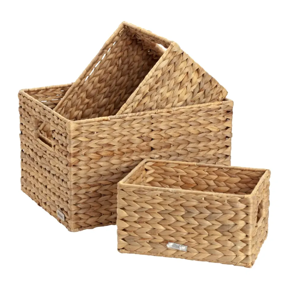 Outlet Dixie Cesta de almacenamiento Lily pequeña, 3 piezas, Natural Beige