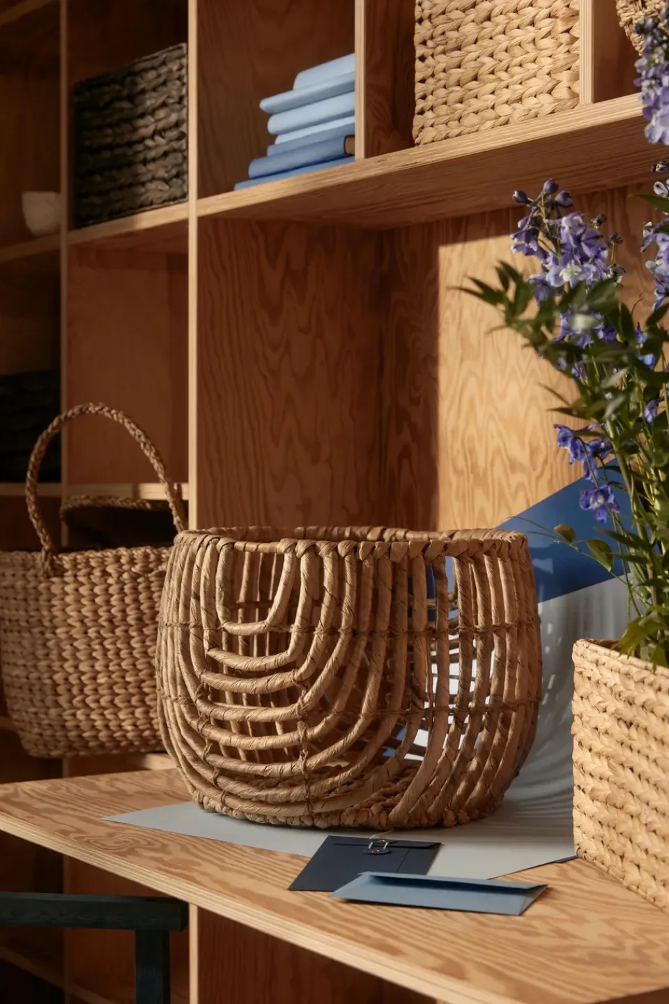 Outlet Dixie Cesta de almacenamiento Lily pequeña, 3 piezas, Natural Beige