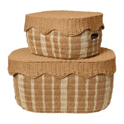 Online Ferm Living Cesta de almacenamiento Rivan, 2 piezas, Natural-off-white BeigeBlanco