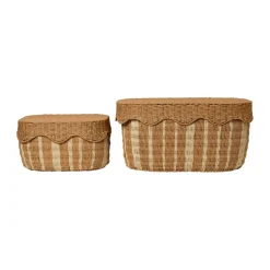 Online Ferm Living Cesta de almacenamiento Rivan, 2 piezas, Natural-off-white BeigeBlanco