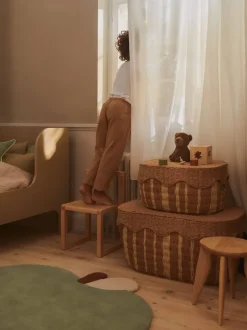 Online Ferm Living Cesta de almacenamiento Rivan, 2 piezas, Natural-off-white BeigeBlanco