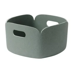 Outlet Muuto Cesta de almacenamiento Restore 28x28 cm, Dusty green Verde