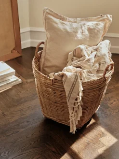 Hot Broste Copenhagen Cesta de almacenamiento Will, 45xØ45 cm Beige