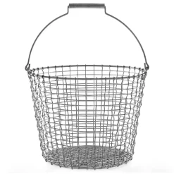 Hot KORBO Cesta metálica Bucket 24, acero galvanizado Plateado