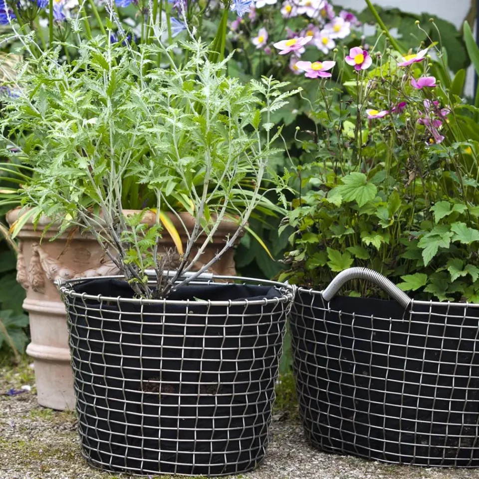 Hot KORBO Cesta metálica Bucket 24, acero galvanizado Plateado