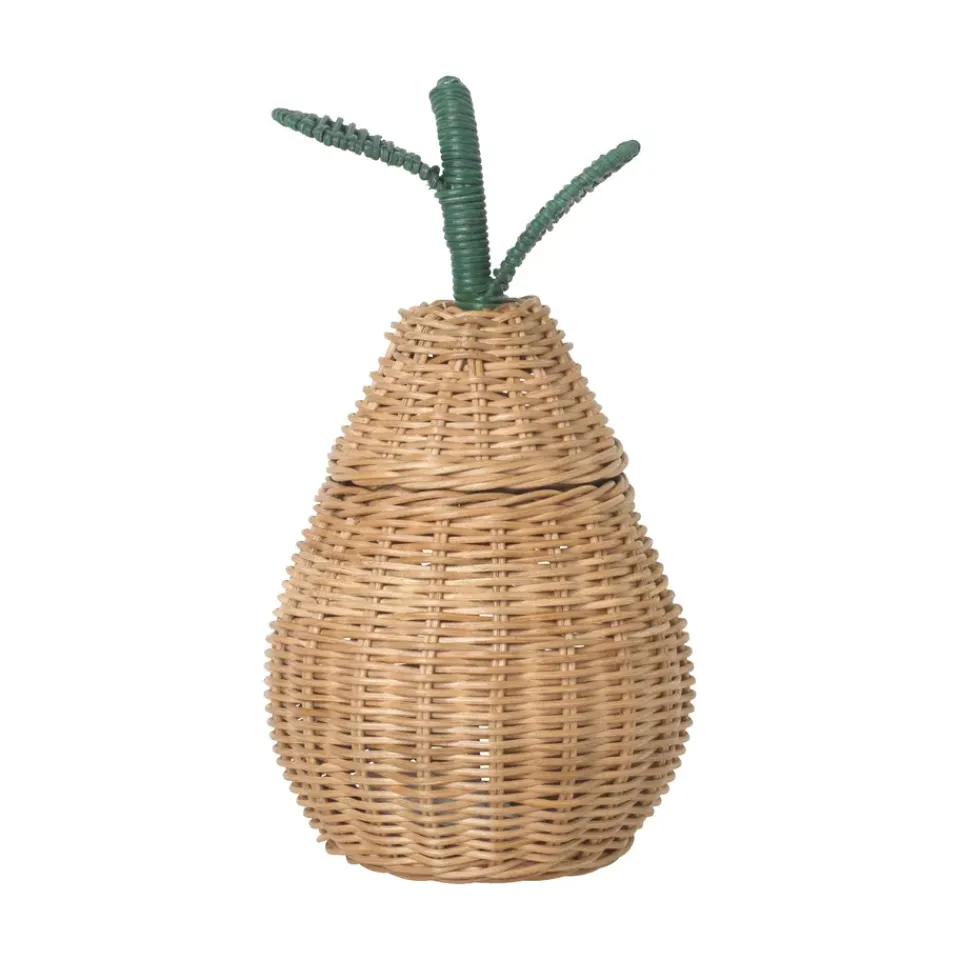 Ferm Living Cesta Pear, pequeña BeigeVerde