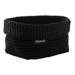 New Blomus Cesta textil Tela M 10x15 cm, Negro