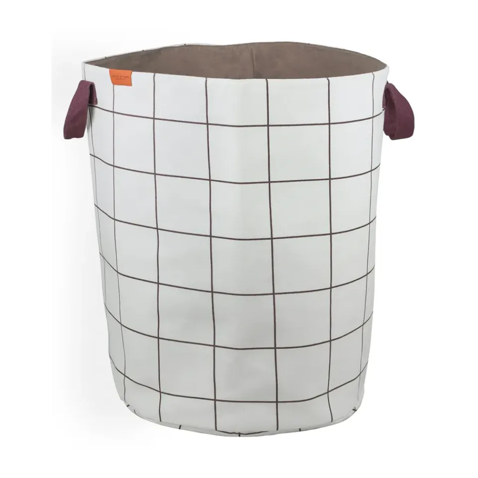 Mette Ditmer Cesto de colada Mesh Ø40×50 cm, Brown-Off-white BeigeMarrón