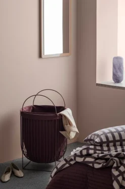 Clearance Broste Copenhagen Cesto de la ropa Arild, Puce Aubergine Rojo