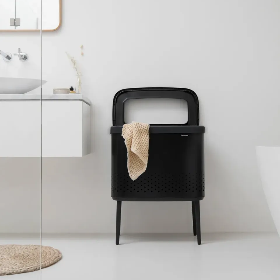 Sale Brabantia Cesto de la ropa Bo 60 L, mate Negro
