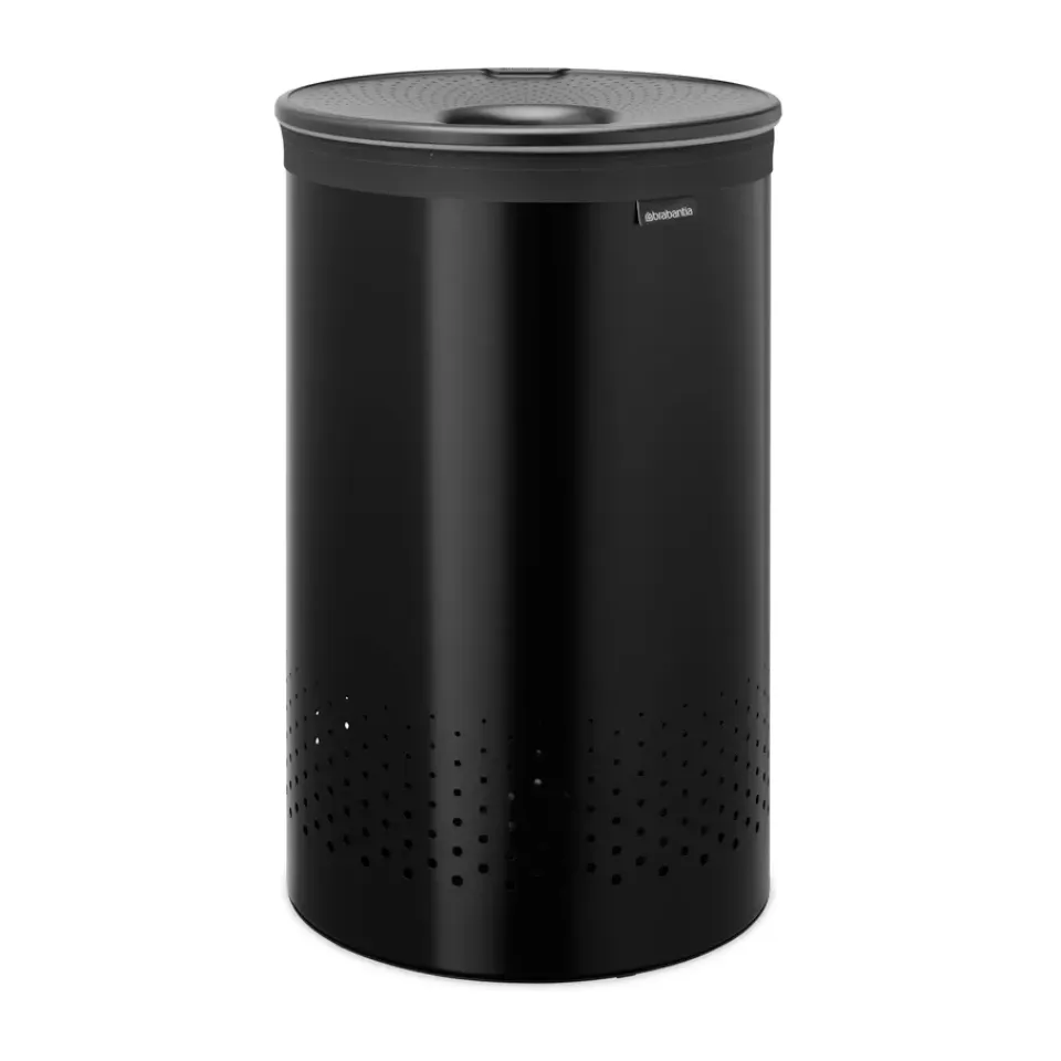 Outlet Brabantia Cesto de lavandería tapa de plástico 60 L, mate Negro